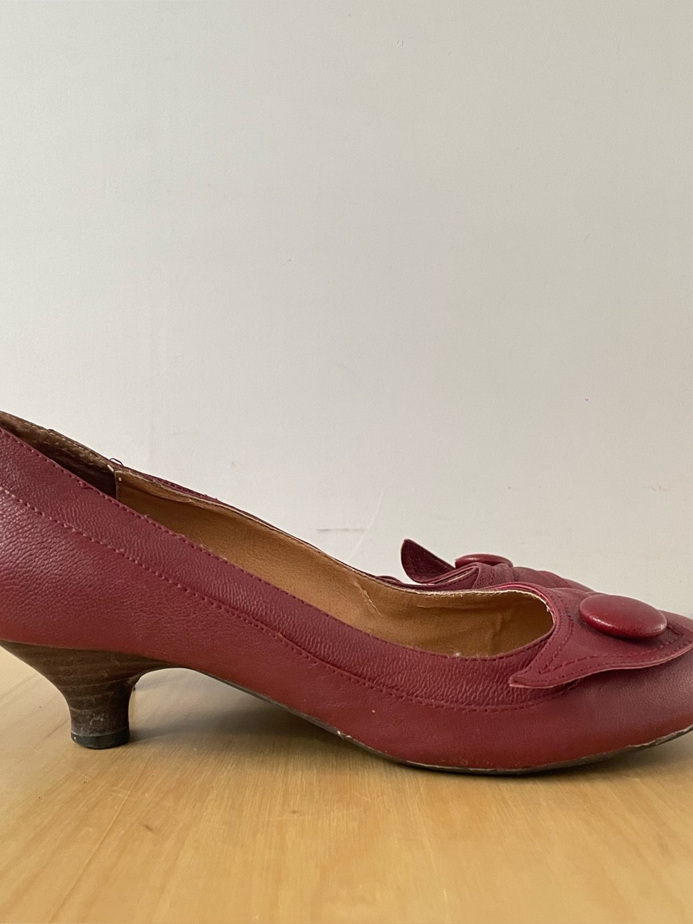 Greenwich Village burgundy leather heels | US 9B